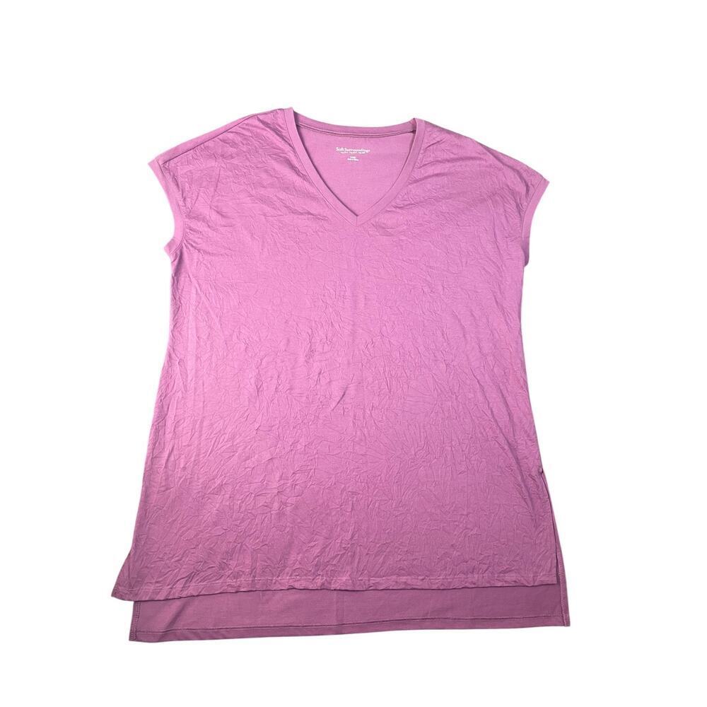 Soft Surroundings Women’s Large Sleeveless Knee Length Knit Wrinkle Front Dress